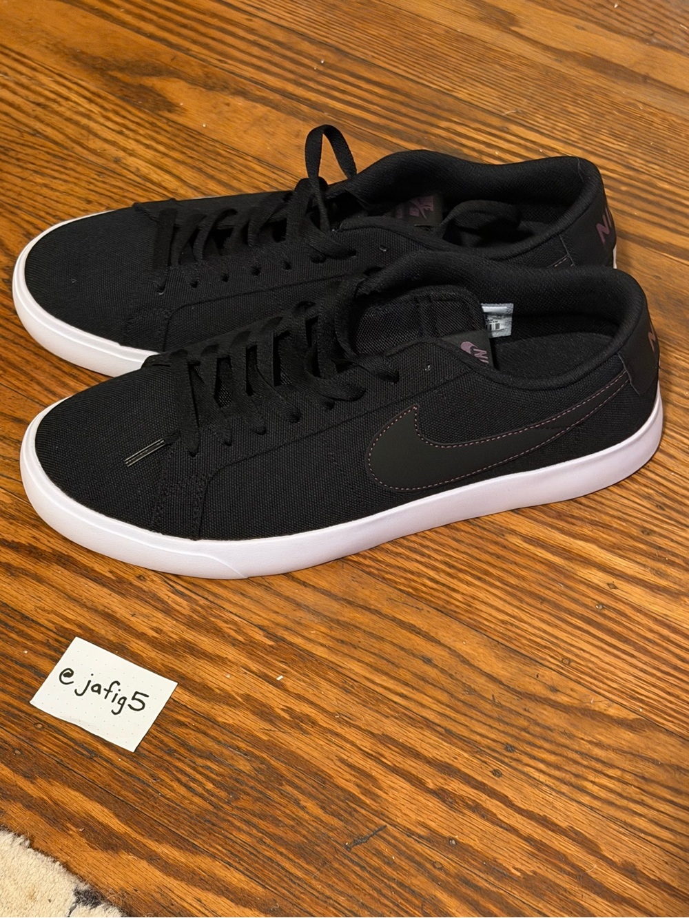 Nike SB Blazer Low - Black Canvas (Black/Purple)
